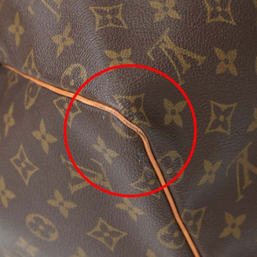 LOUIS VUITTON Authentic Brown Monogram Canvas Keepall 55 Boston Bag - Picture 7 of 15